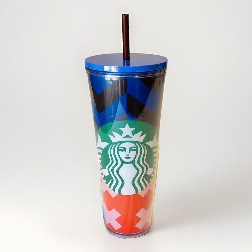 Starbucks Target 2021 Exclusive Chevron Whimsy Bold 24oz Venti Tumbler Cup